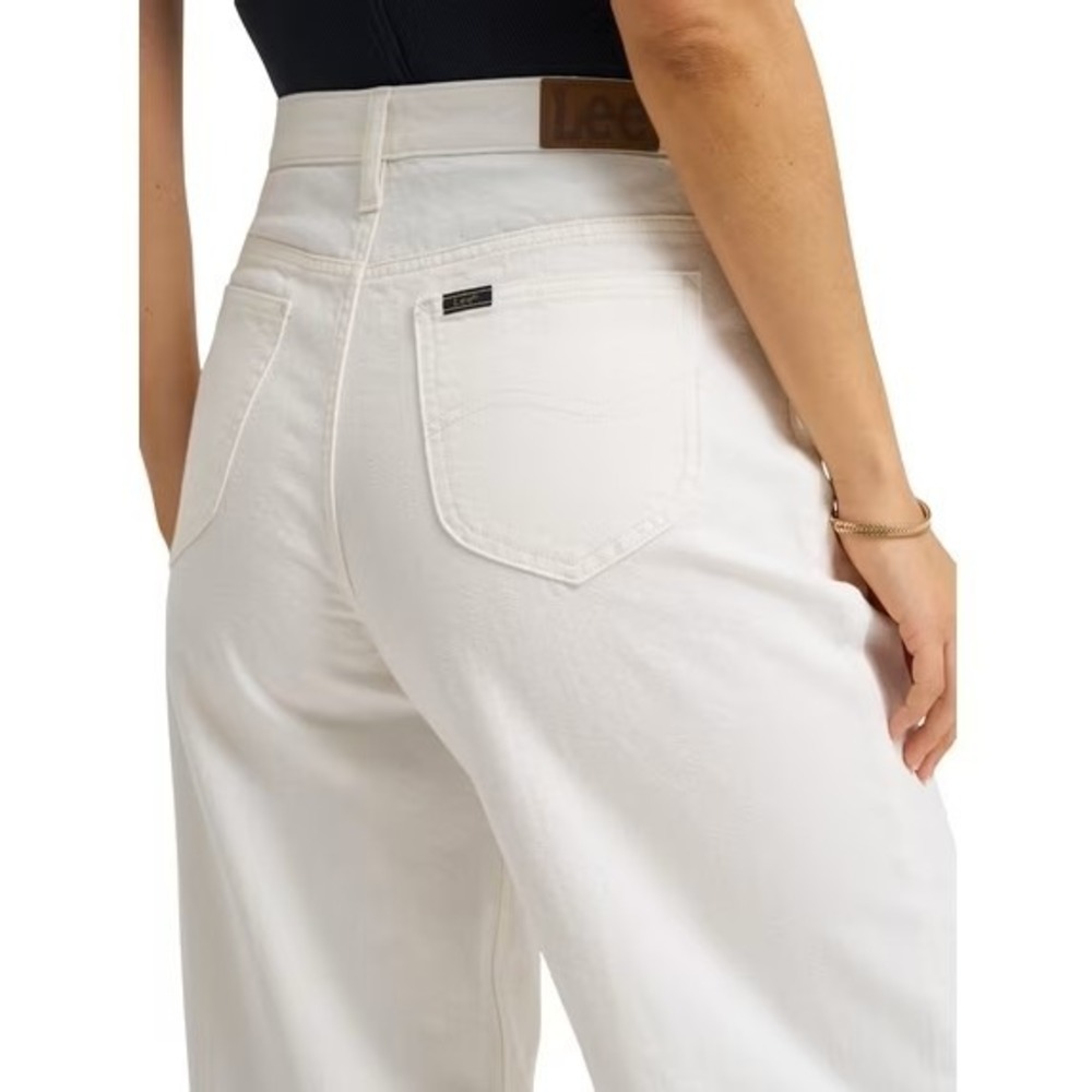 LEE HERITAGE Loose Fit Straight Leg Jeans Sz 12 White Stripe Denim Mid Rise NWT - Picture 5 of 15